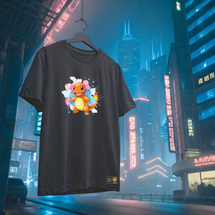 Pokémon! Charmander WaterColor- Fekete